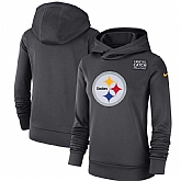 Women Pittsburgh Steelers Anthracite Nike Crucial Catch Performance Hoodie